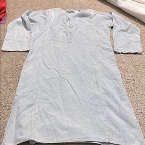 Citizens of Humanity Tunic Dress Womens XS Blue Light Wash Long Sleeve Shirt